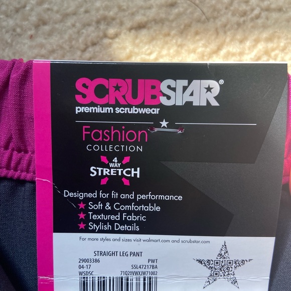 Pink and gray scrub pants - Picture 3 of 4